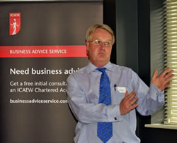 David Fawcus presenting at ICAEW